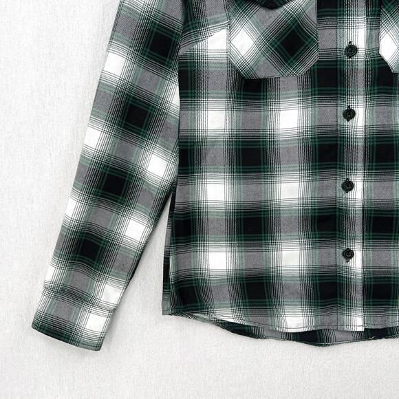 DIXXON Flannel Shirt Callahan Womens Medium Green Tommy Boy Plaid Button Up - Picture 7 of 16